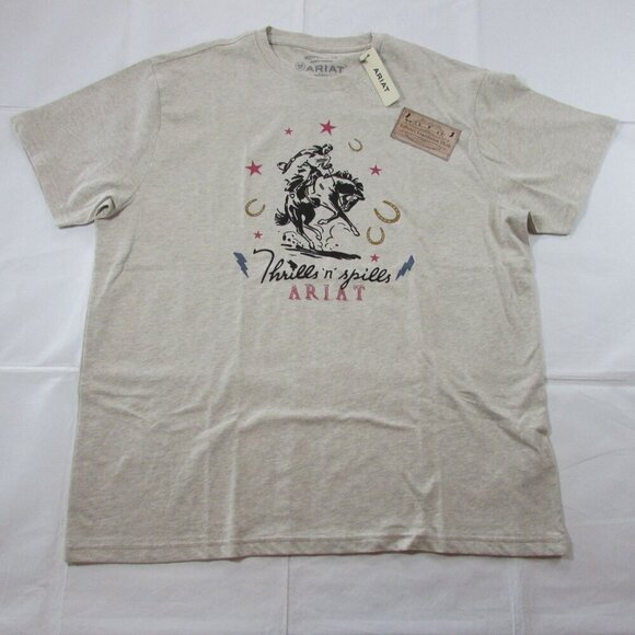 Ariat Tops - Ariat Women's XL Short Sleeve Boyfriend Fit Thrills N Spills Graphic T-Shirt - O